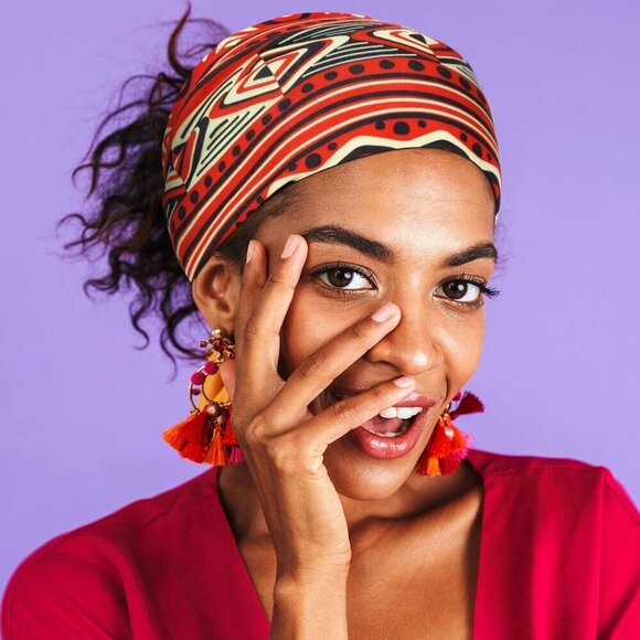 12 Pcs African Headbands for Women Chiffon Wide Yoga Hair Wraps Accessories main image 5